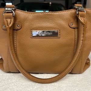 Brown leather Calvin Klein purse/handbag